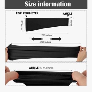 Black Compression Leg Sleeves Compression Long Knee Sleeve